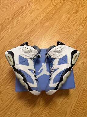 Nike Air Jordan 6 Retro UNC BLUE 2022 CT8529 410‼️SHIP NEXT DAY‼️USED SIZE 12M